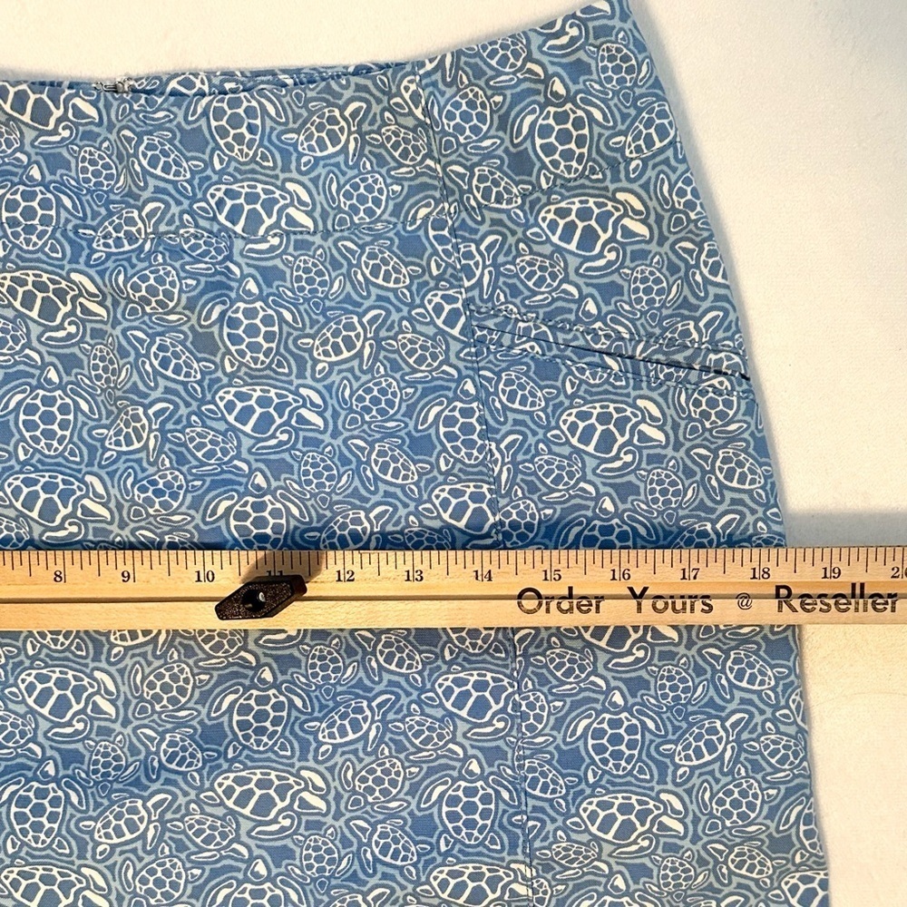 Vineyard Vines Cotton Blue White Sea Turtle Print Fully Lined Mini Skort 0 NEW - Picture 7 of 7